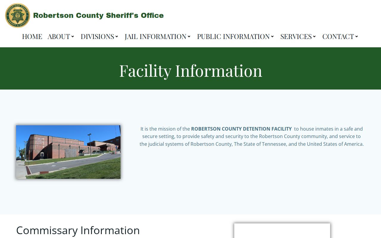 Robertson County released inmates official JailTracker gateway